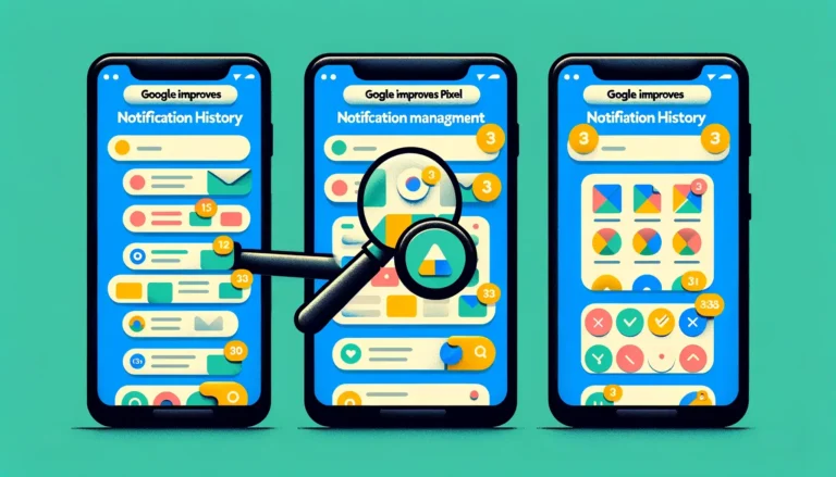Historique des notifications Pixel