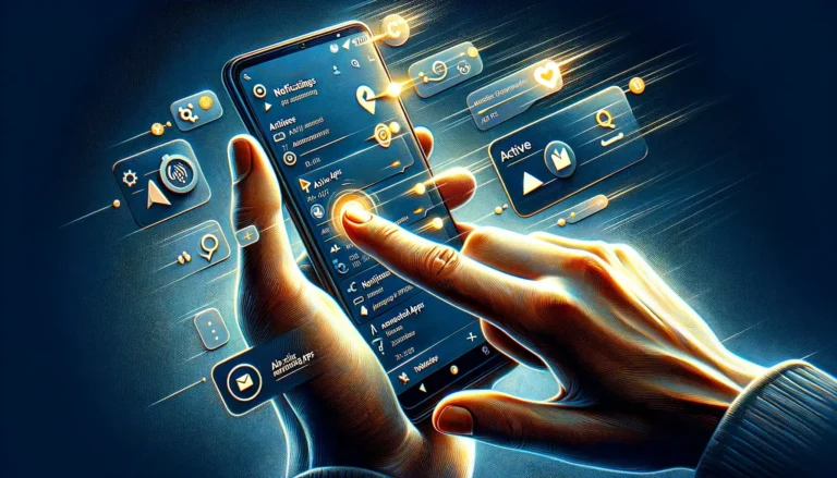 Voir les Apps Actives : Utiliser le Panneau de Réglages Rapides sur Android 1 Apps Actives