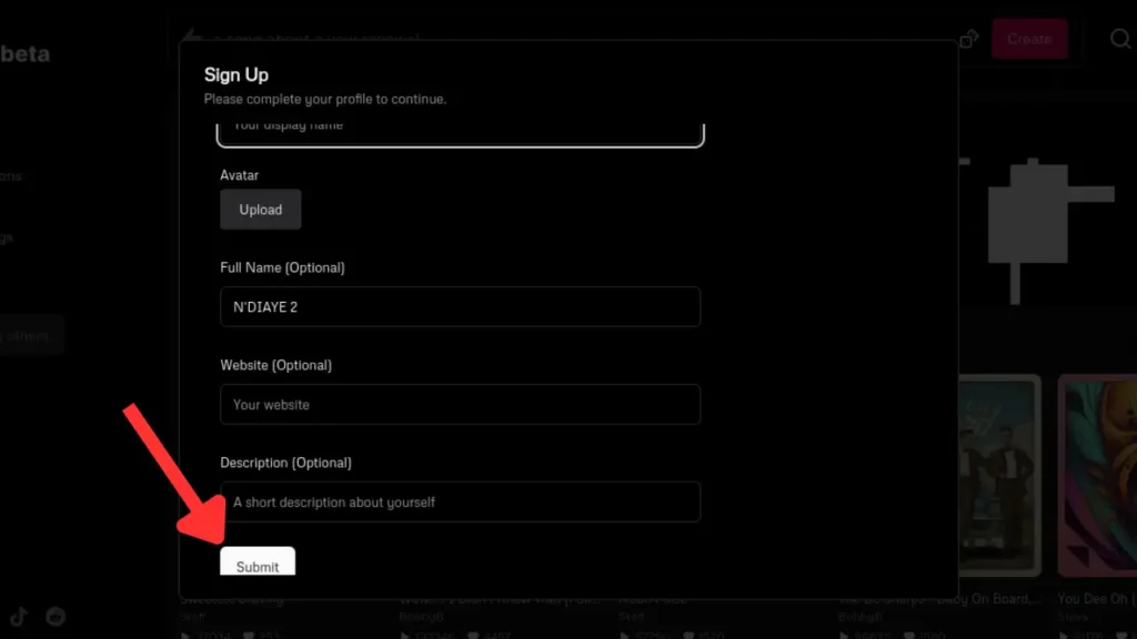 Comment Créer des Chansons Réalistes avec Udio AI 5 Configuration de votre profil