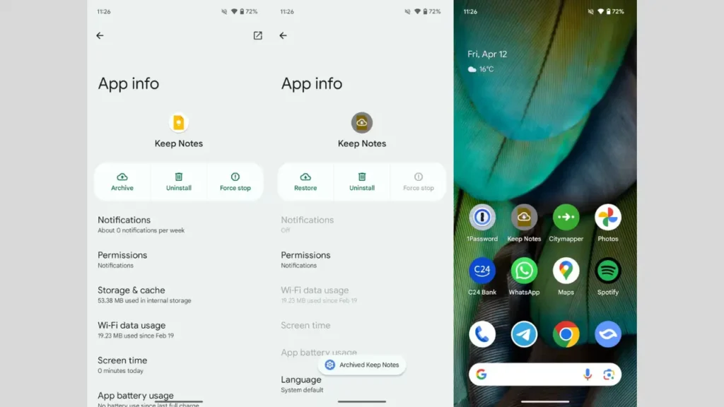 Les 7 Meilleures Fonctionnalités d'Android 15 3 Archivage des Applications