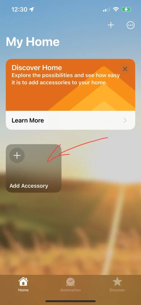 HomeKit de Apple: La Solution Domotique Intégrée pour les Utilisateurs d'Apple 3 Sélectionnez 'Ajouter un accessoire'