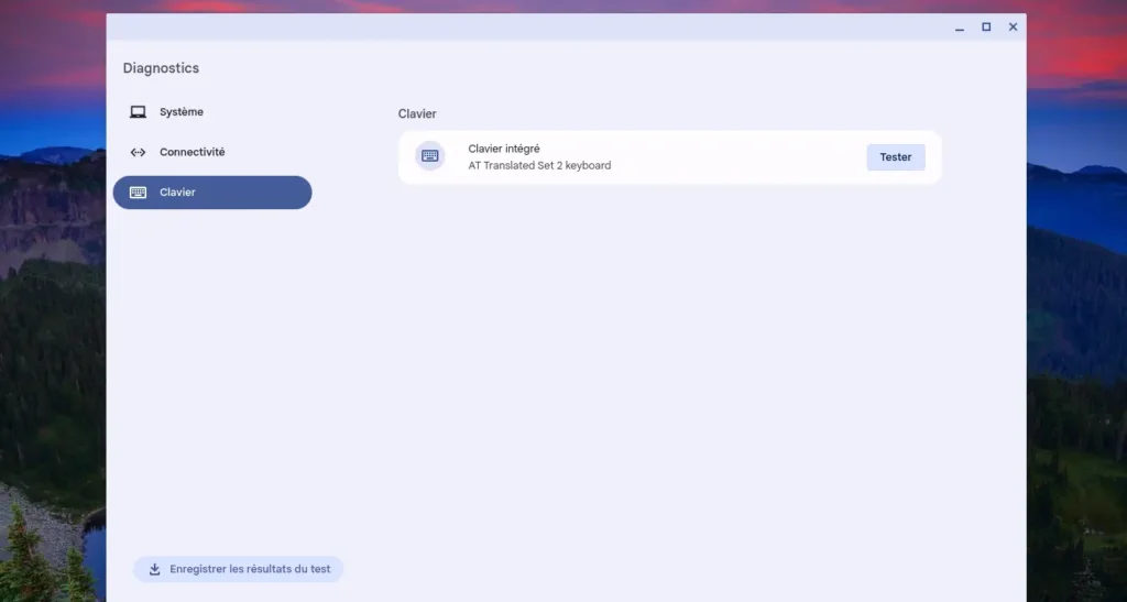Chromebook Lent : Utilisez l'App Diagnostics de ChromeOS pour un Dépannage Efficace 7 L'onglet Clavier