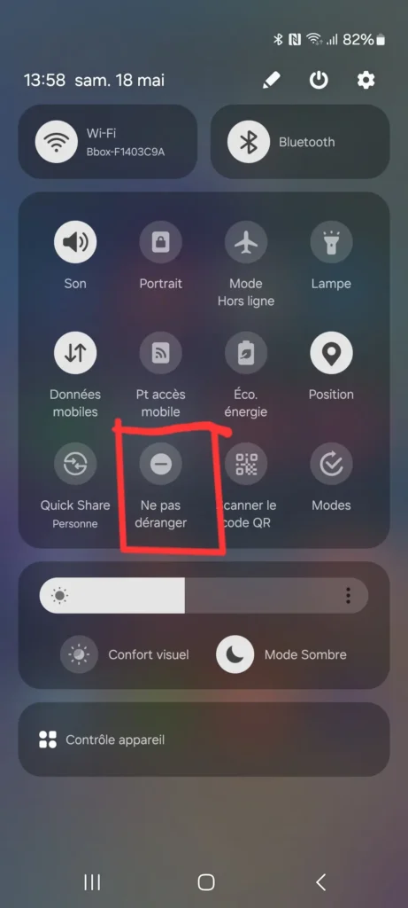 Comment Activer le Mode Ne Pas Déranger sur un Appareil Android 6 Cherche l'icône "Ne Pas Déranger"