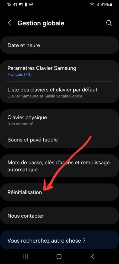 Comment Réinitialiser les Paramètres Réseau sur Android et iOS 9 Appuyer sur 'Options de réinitialisation'