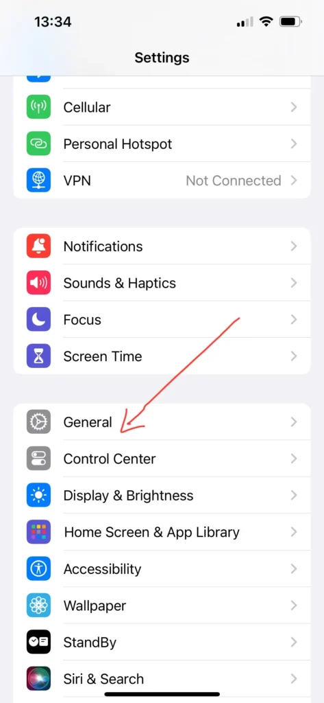 Comment Réinitialiser les Paramètres Réseau sur Android et iOS 3 Aller à 'Général