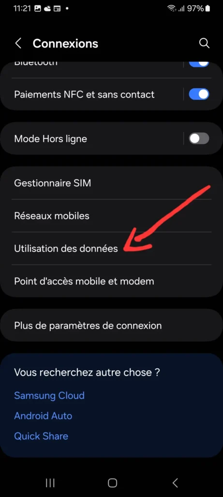 Comment Désactiver l'Économiseur de Données Android 4 Utilisation des données