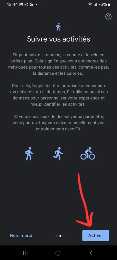 Comment Suivre ses Pas avec un simple Téléphone Android ? 5 Activez le suivi de l'activité
