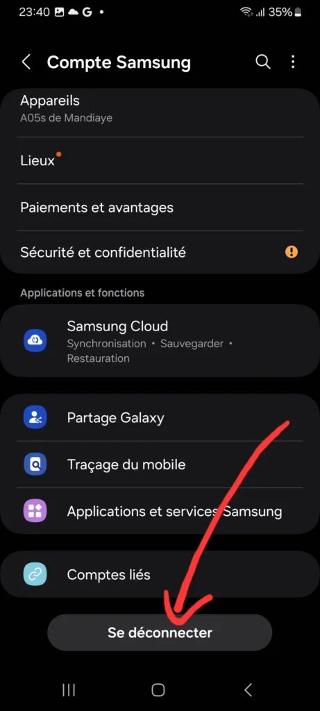 Comment Changer le Compte Google par Défaut sur Android 4 Se Déconnecter