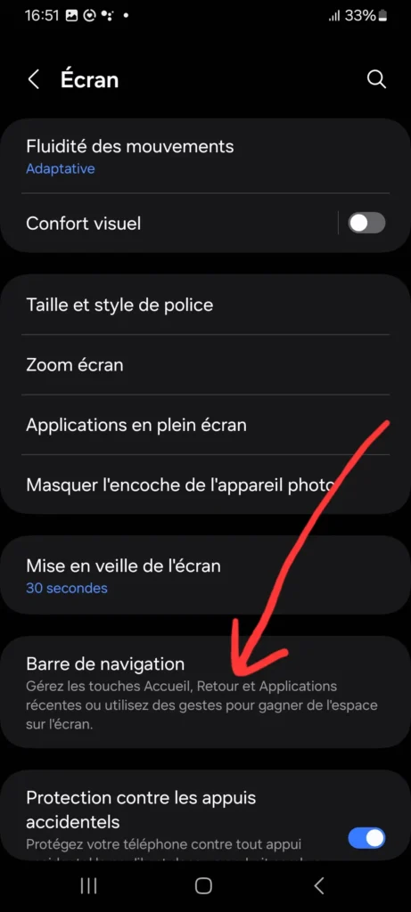 Comment Utiliser la Navigation par Gestes sur Android 4 Choisissez "Barre de navigation"