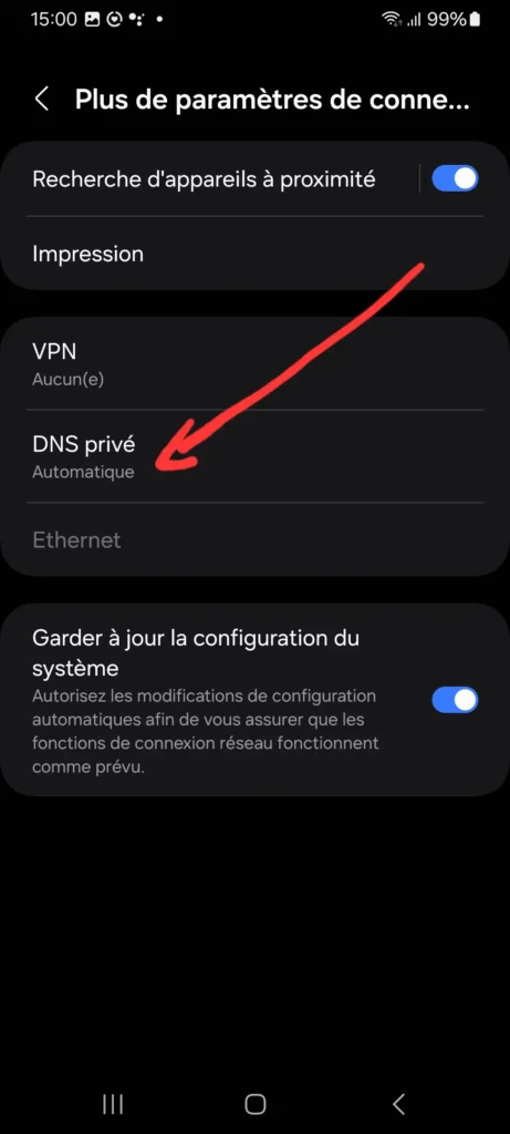 Comment faire en sorte qu'Android utilise le serveur DNS de votre choix ? 4 appuyez sur DNS privé