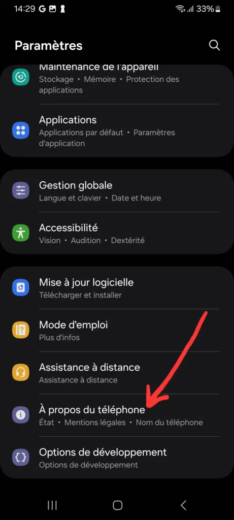 Comment Facilement Utiliser l'ADB sans Fil sur Android 2 Descendez jusqu'à "A propos du téléphone"