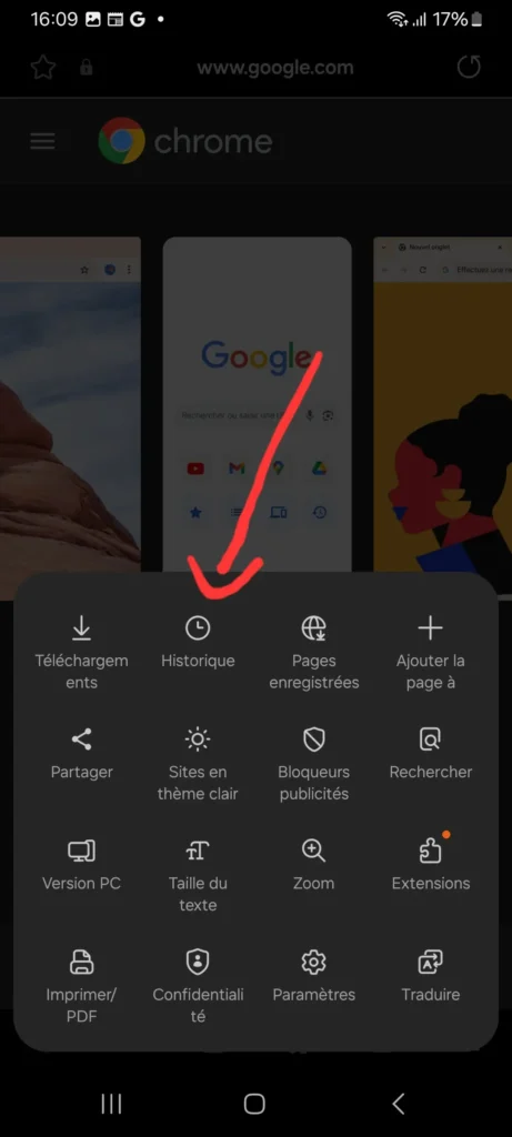 Comment Effacer l'Historique Google (et reprendre le contrôle de vos données) 8 Allez dans "Historique"