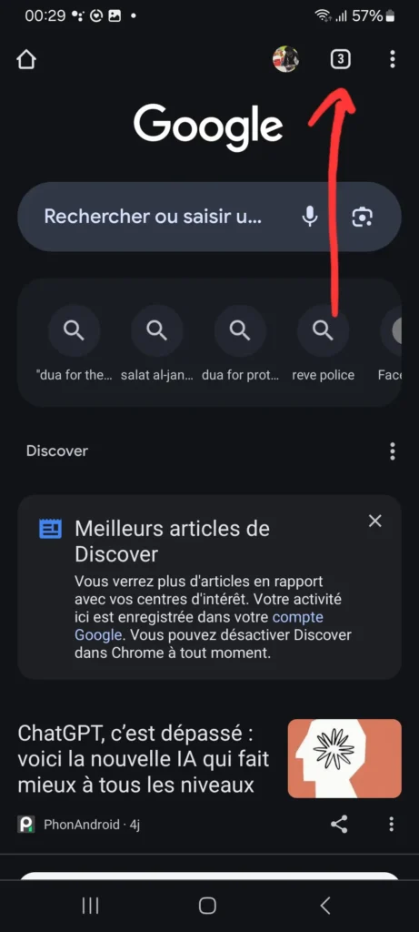 Comment Fermer tous le Onglets Chrome d'un coup ? 2 Ouvrez le menu Chrome