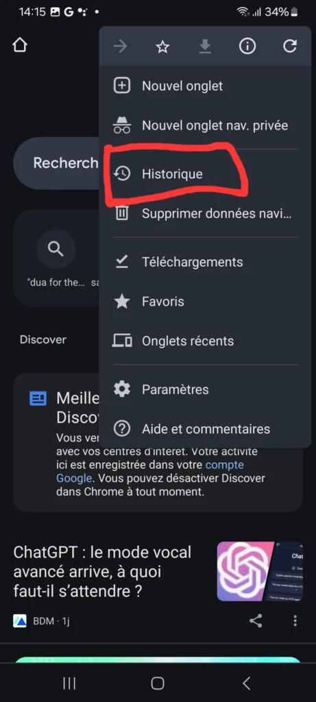 Comment Récupérer les Onglets Chrome Fermés 3 Historique, la machine à remonter le temps