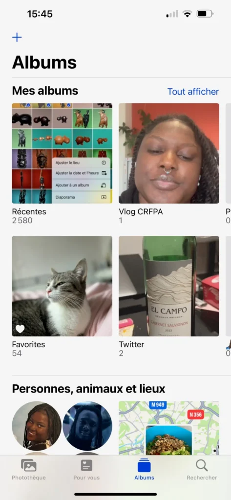 Comment Cacher des Photos personnelles sur votre Android ou iOS ? 15 Aller dans 'Album'