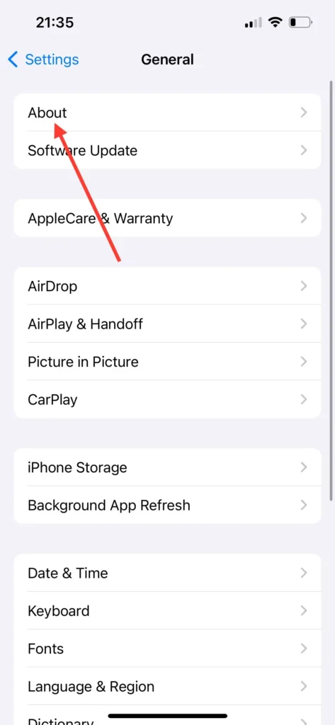 Comment Trouver le Numéro IMEI de votre Téléphone Mobile 9 Puis Général et après À propos