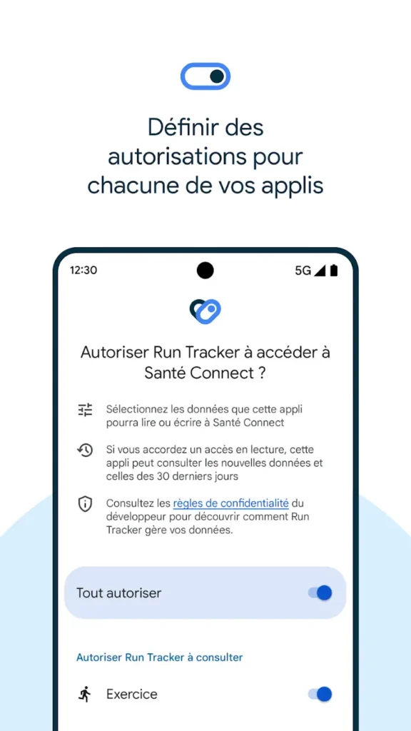 Comment Synchroniser Samsung Health et Google Fit 3 Sélectionnez "Autorisations des applications".