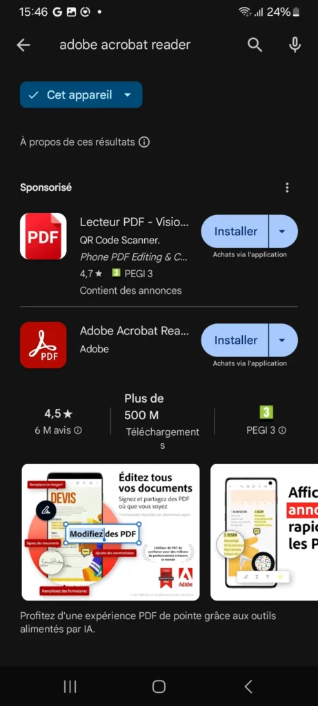 Comment Éditer un PDF sur Android Gratuitement en 2024 2 Adobe Acrobat Reader"